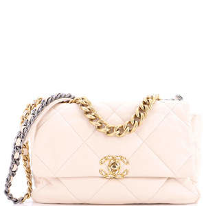 Chanel Large 19 Flap Bag Quilted Leather